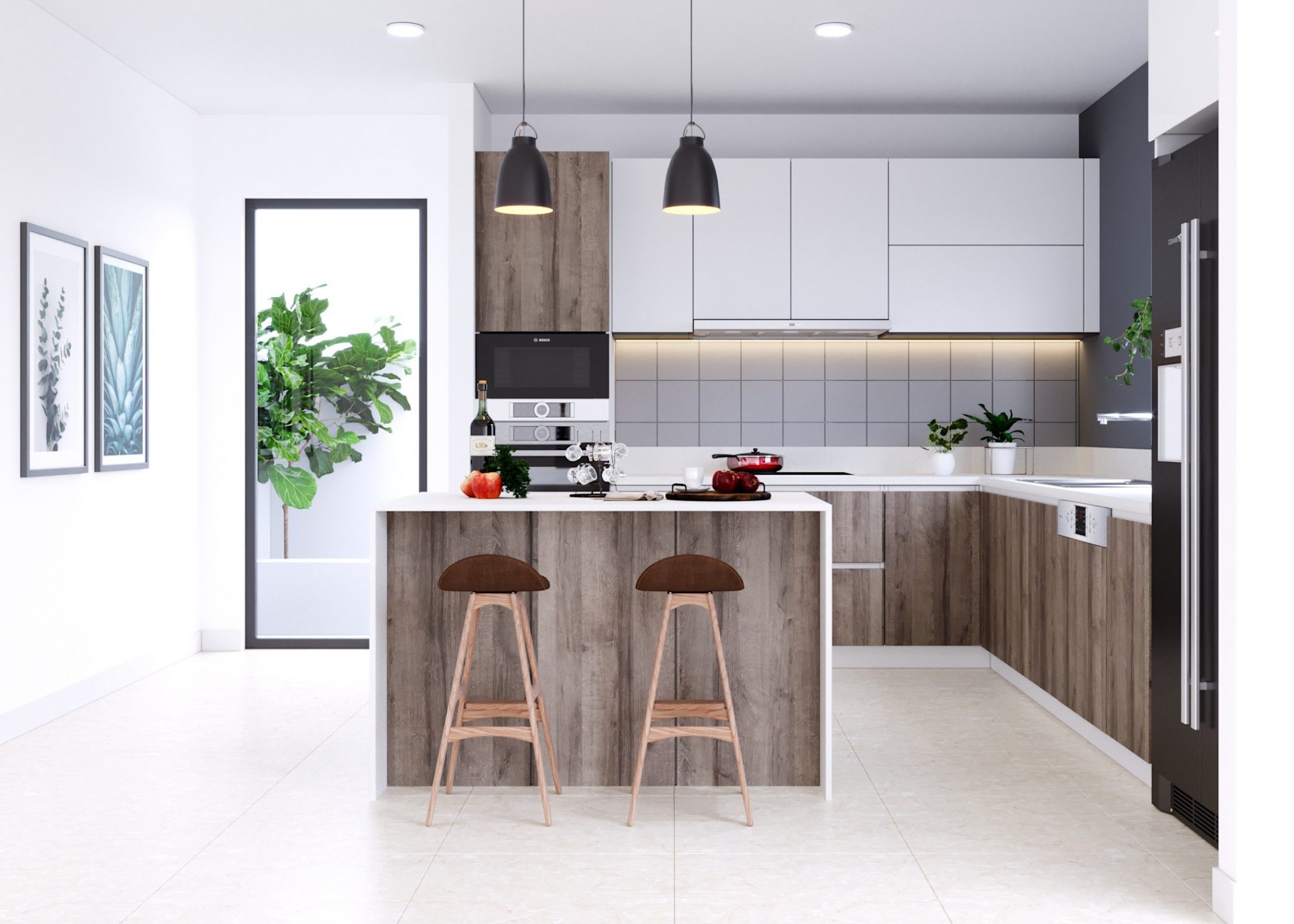 Thiết kế nội thất phòng bếp tiêu chuẩn cho chung cư năm 2021